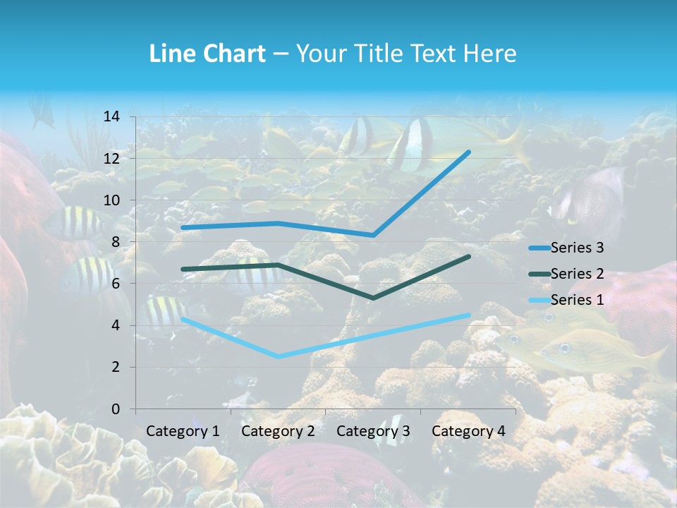 Caribbean Sea Shoal Of Fish Under Sea PowerPoint Template