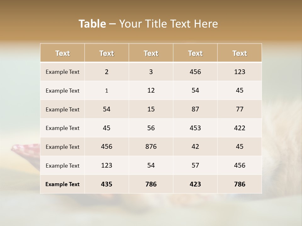 Bedding Background Comfortable PowerPoint Template