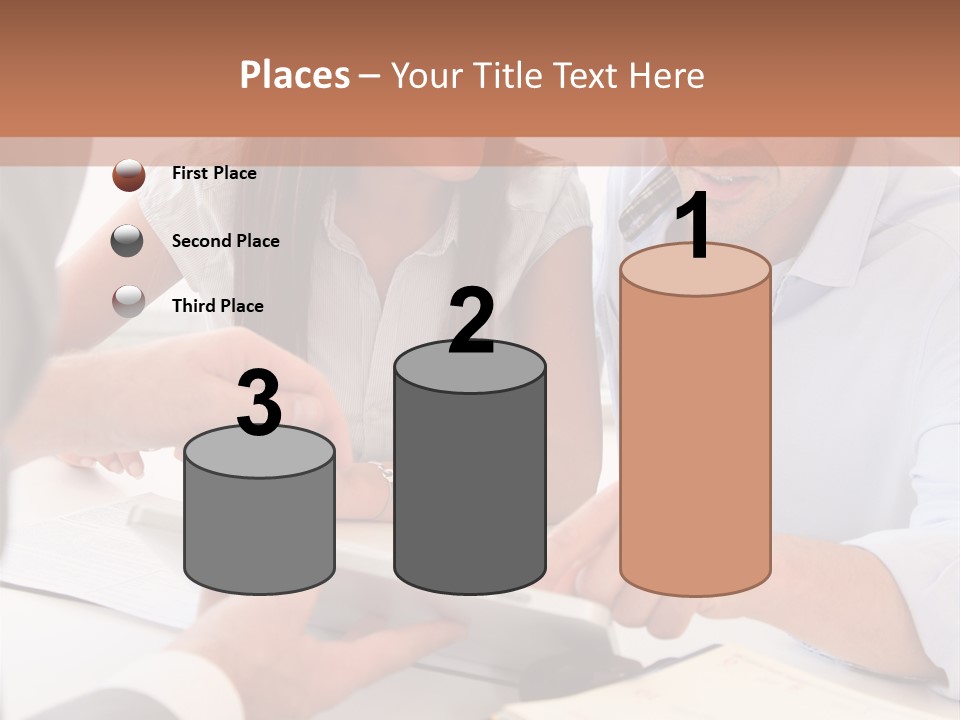 Smiling Caucasian Business PowerPoint Template