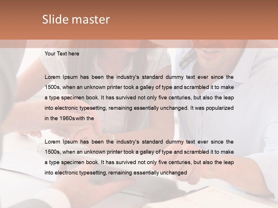 Smiling Caucasian Business PowerPoint Template