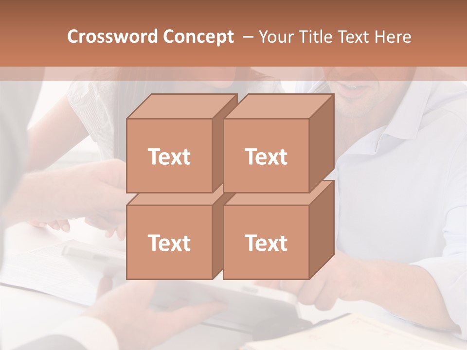 Smiling Caucasian Business PowerPoint Template