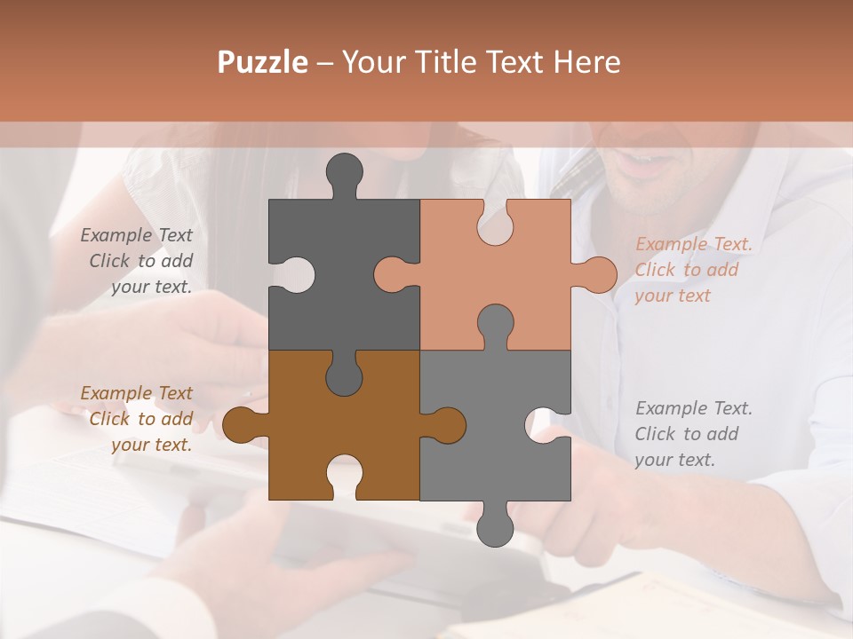 Smiling Caucasian Business PowerPoint Template