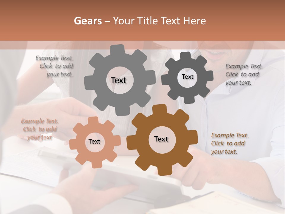 Smiling Caucasian Business PowerPoint Template