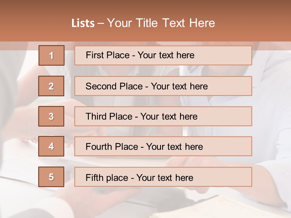 Smiling Caucasian Business PowerPoint Template