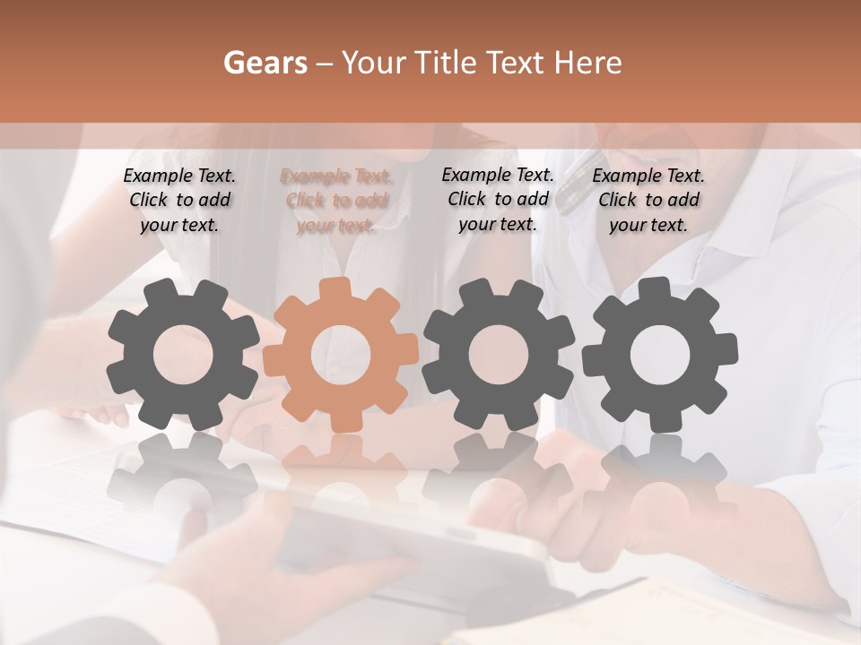 Smiling Caucasian Business PowerPoint Template