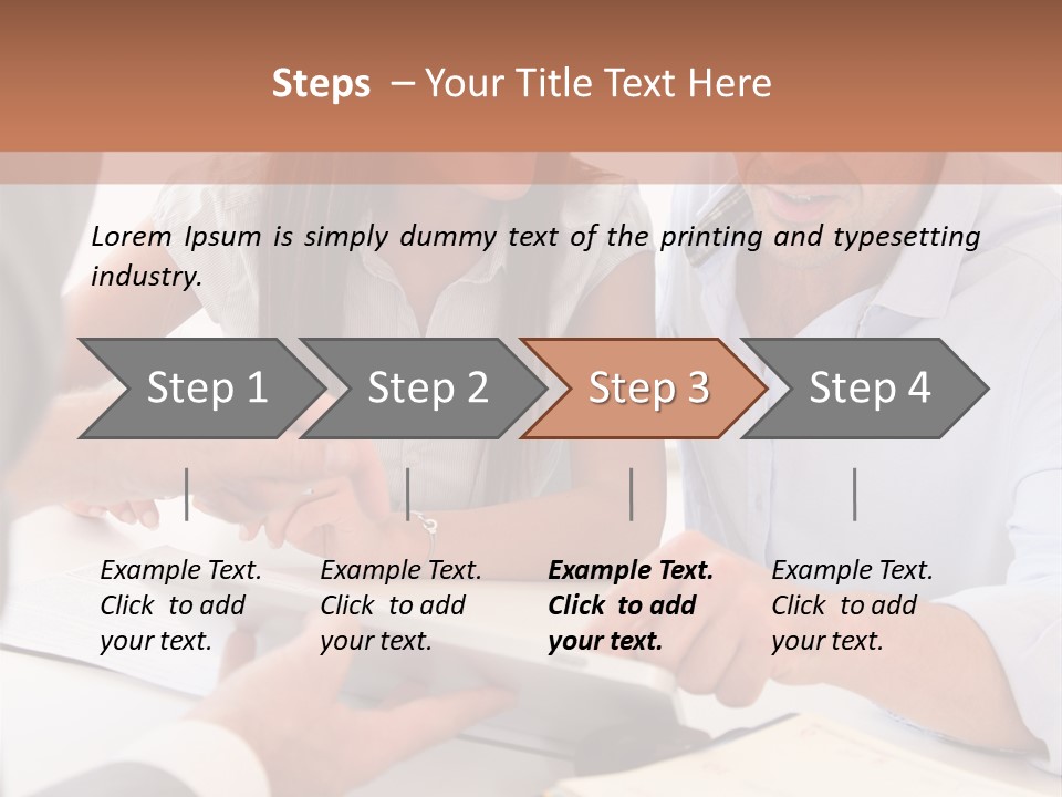 Smiling Caucasian Business PowerPoint Template