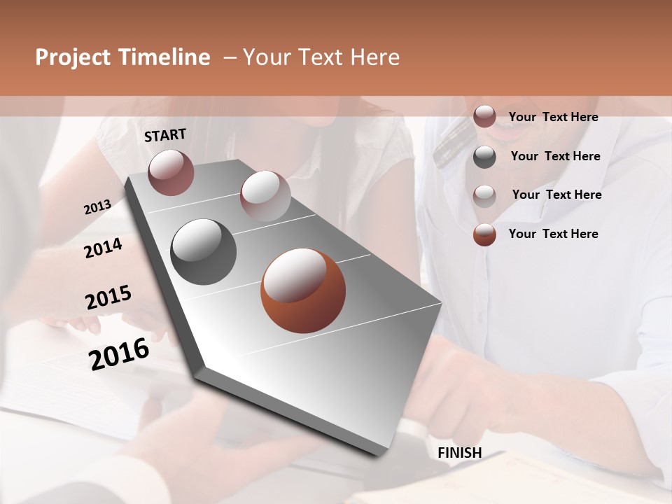 Smiling Caucasian Business PowerPoint Template