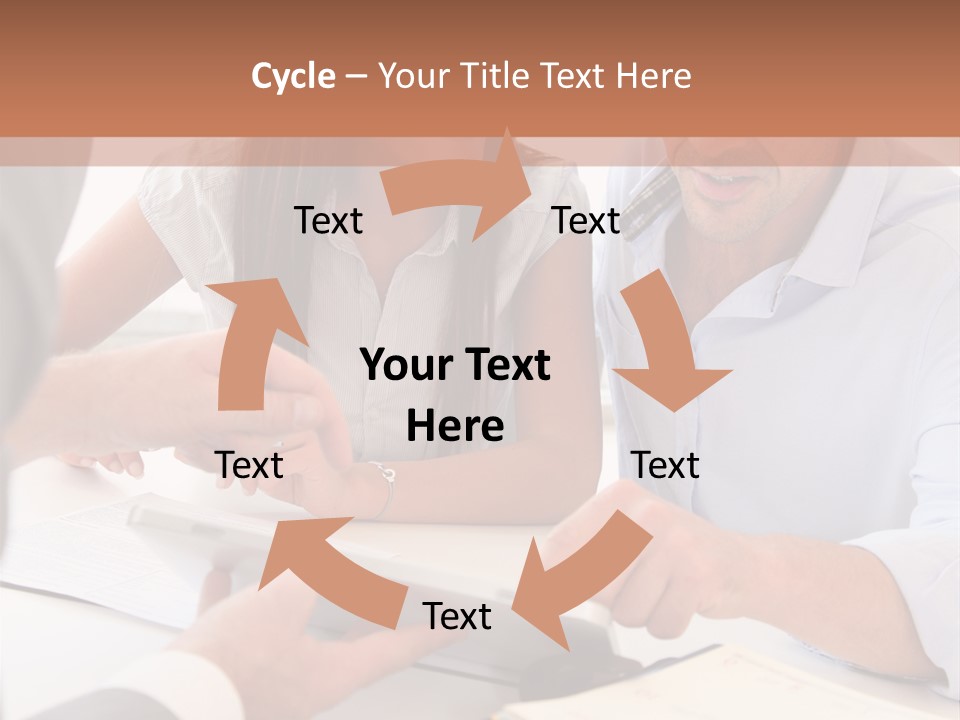 Smiling Caucasian Business PowerPoint Template