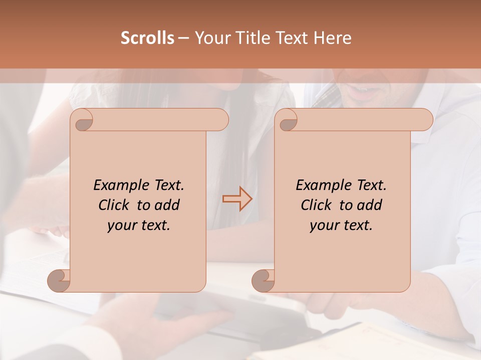 Smiling Caucasian Business PowerPoint Template