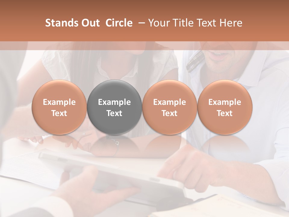 Smiling Caucasian Business PowerPoint Template