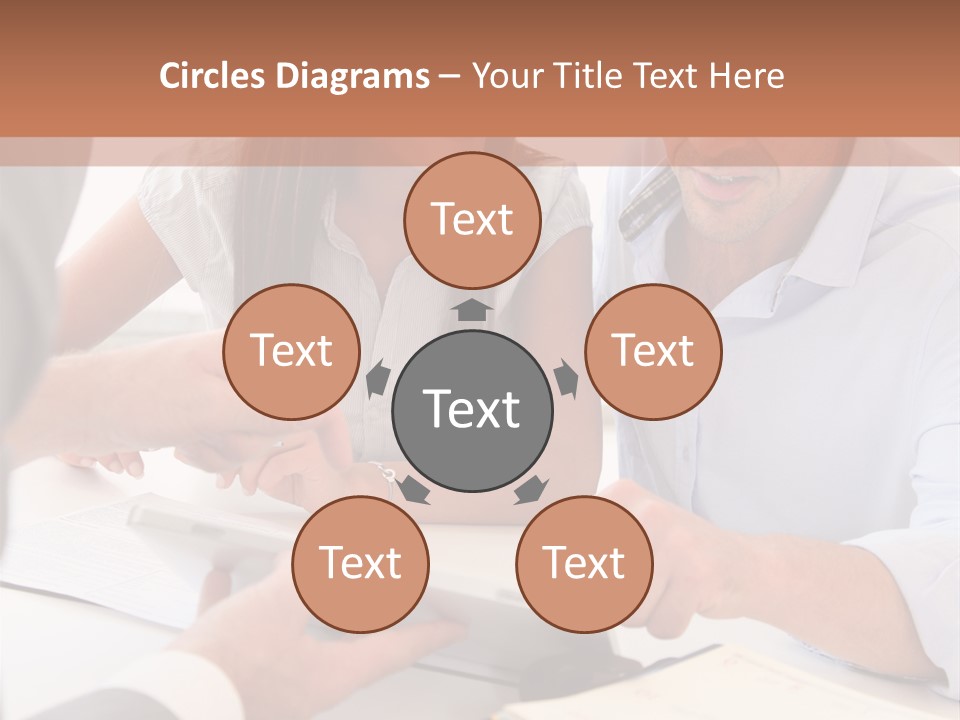 Smiling Caucasian Business PowerPoint Template