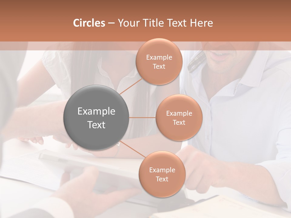 Smiling Caucasian Business PowerPoint Template