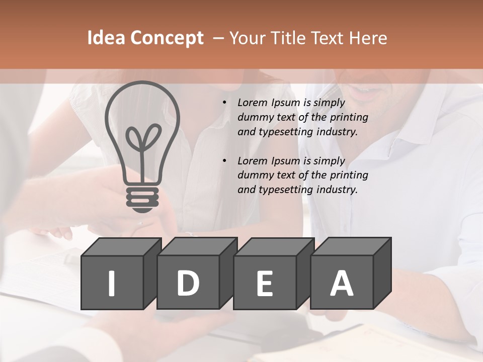 Smiling Caucasian Business PowerPoint Template