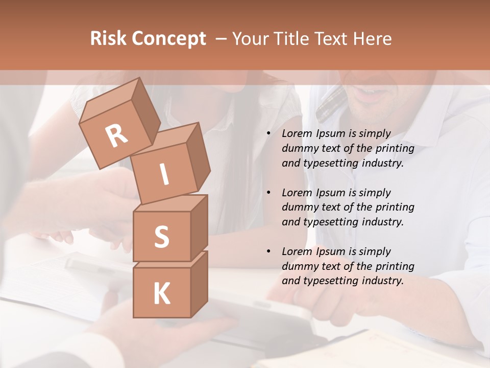 Smiling Caucasian Business PowerPoint Template