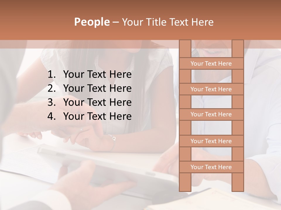 Smiling Caucasian Business PowerPoint Template