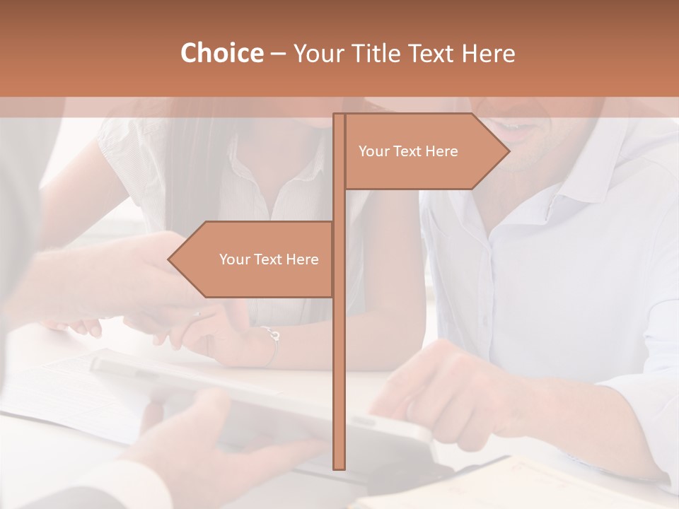 Smiling Caucasian Business PowerPoint Template