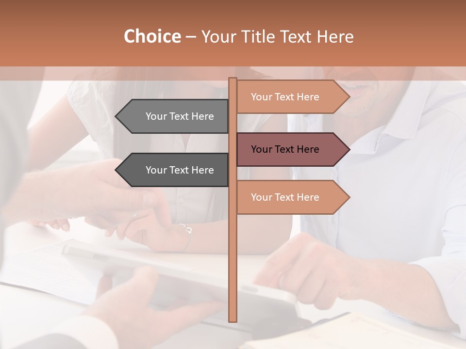 Smiling Caucasian Business PowerPoint Template