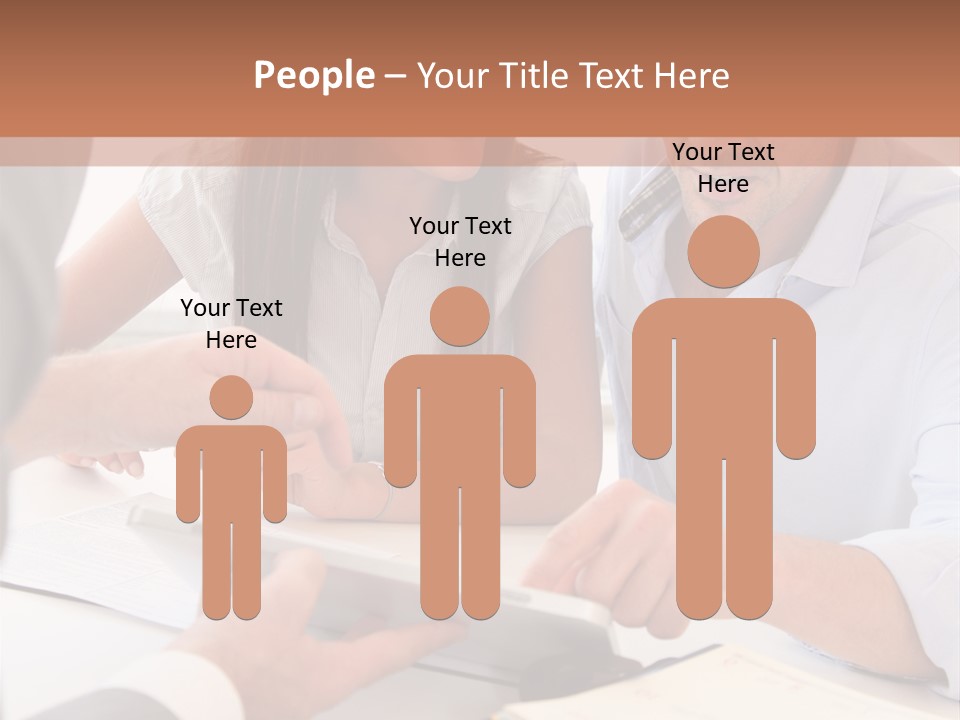 Smiling Caucasian Business PowerPoint Template