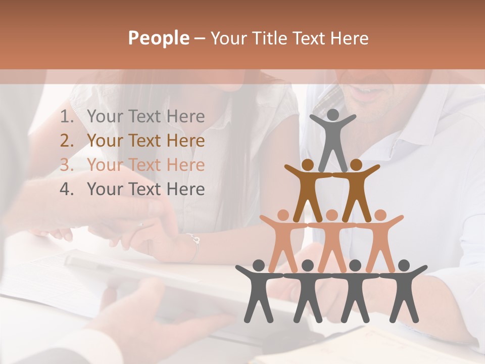 Smiling Caucasian Business PowerPoint Template