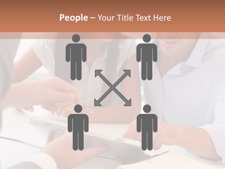 Smiling Caucasian Business PowerPoint Template