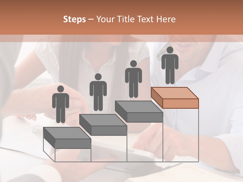 Smiling Caucasian Business PowerPoint Template