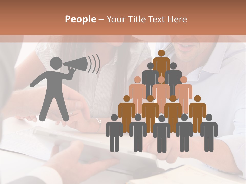 Smiling Caucasian Business PowerPoint Template