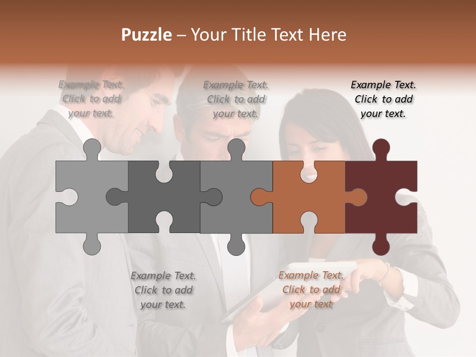 Persons Businessmen Smiling PowerPoint Template