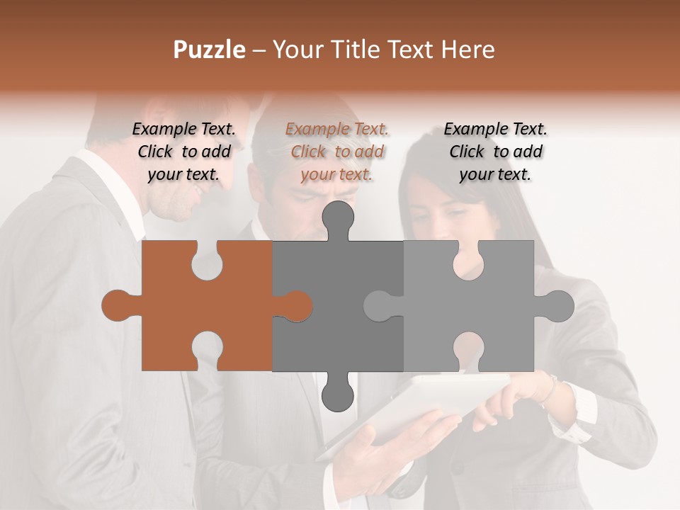 Persons Businessmen Smiling PowerPoint Template