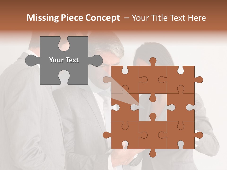 Persons Businessmen Smiling PowerPoint Template