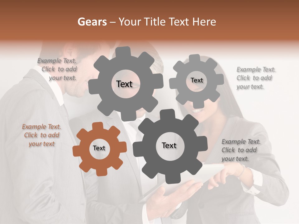 Persons Businessmen Smiling PowerPoint Template