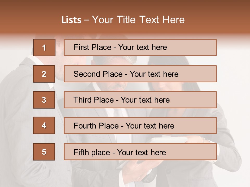 Persons Businessmen Smiling PowerPoint Template