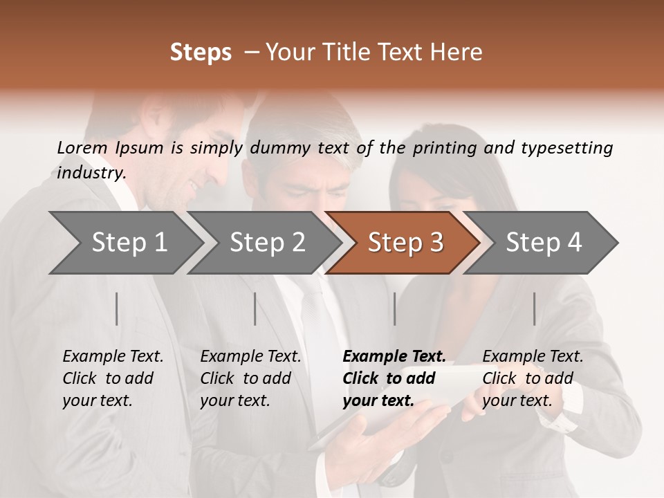 Persons Businessmen Smiling PowerPoint Template