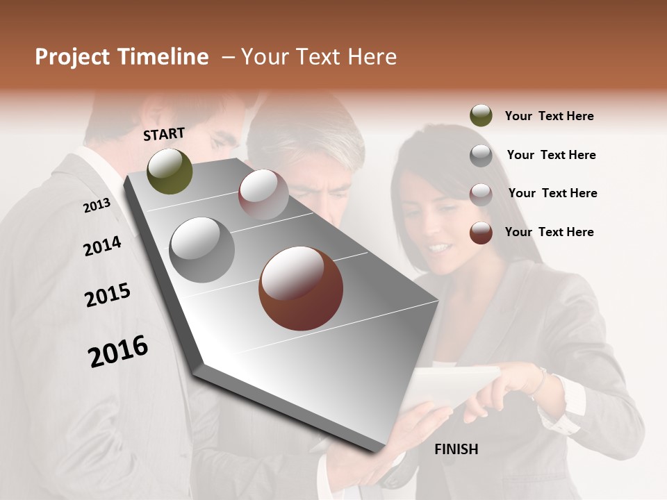 Persons Businessmen Smiling PowerPoint Template