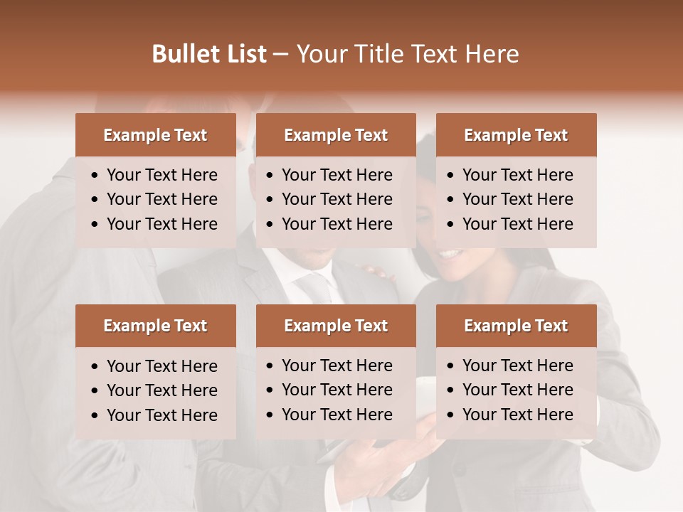 Persons Businessmen Smiling PowerPoint Template