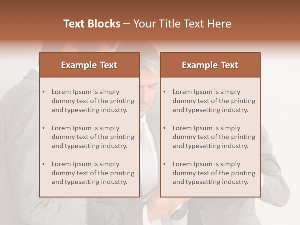 Persons Businessmen Smiling PowerPoint Template