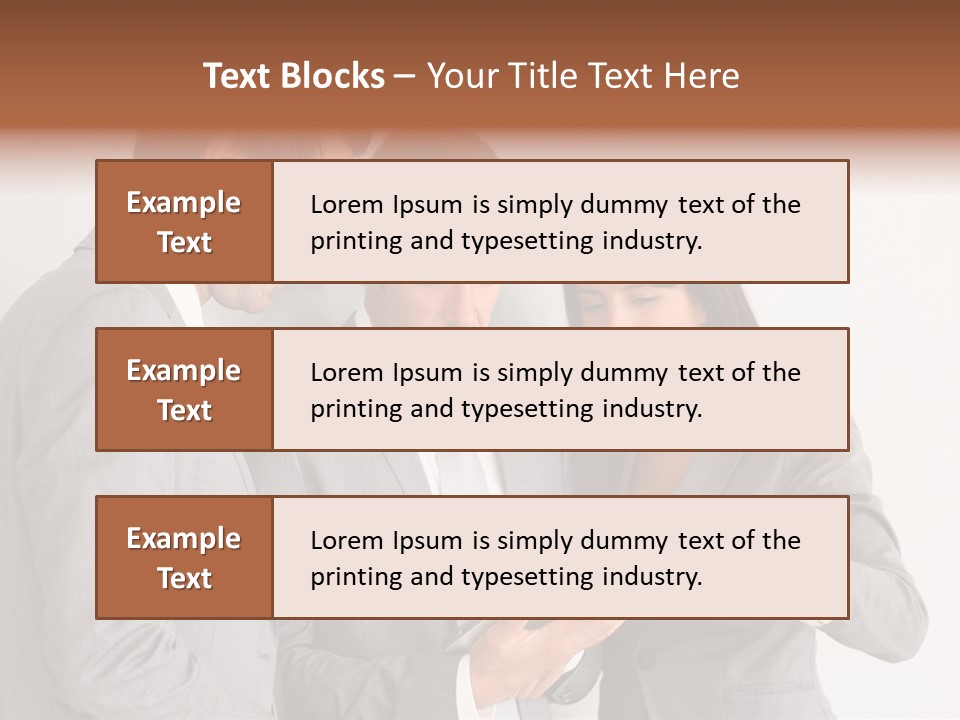 Persons Businessmen Smiling PowerPoint Template