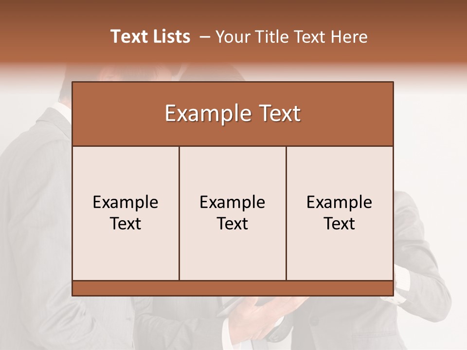 Persons Businessmen Smiling PowerPoint Template