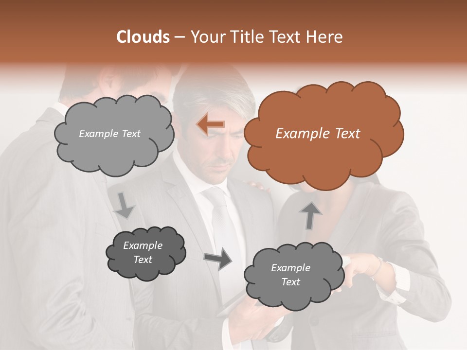 Persons Businessmen Smiling PowerPoint Template