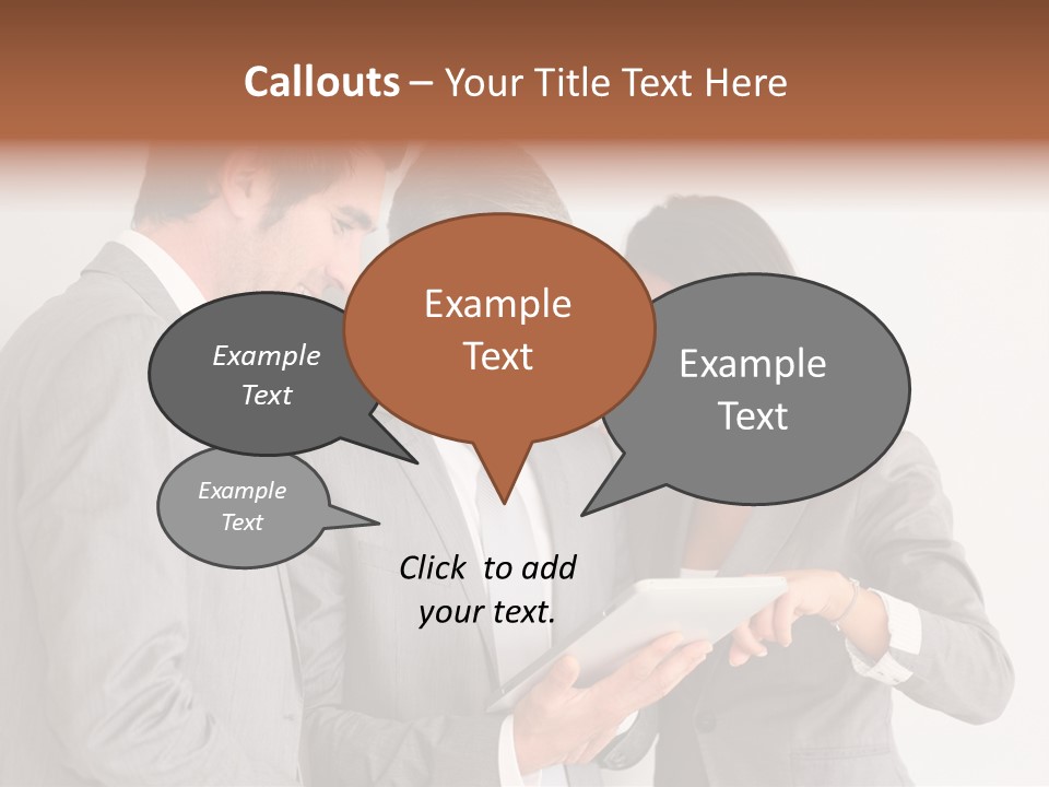 Persons Businessmen Smiling PowerPoint Template