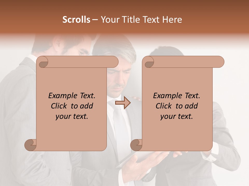 Persons Businessmen Smiling PowerPoint Template