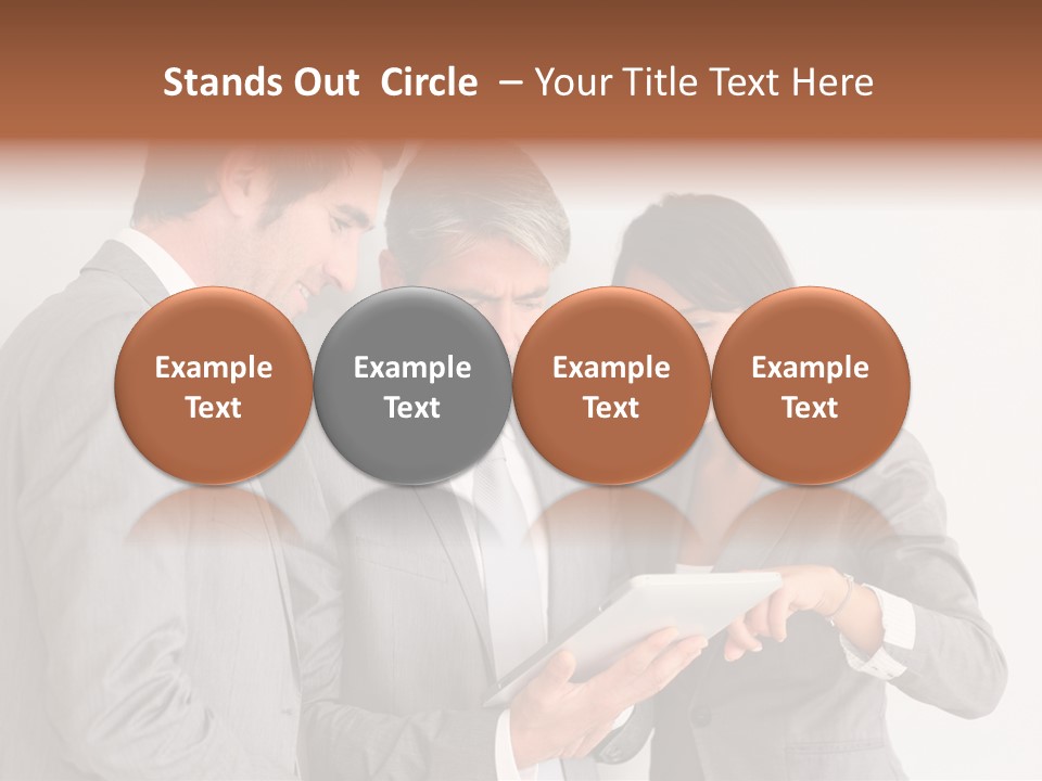 Persons Businessmen Smiling PowerPoint Template