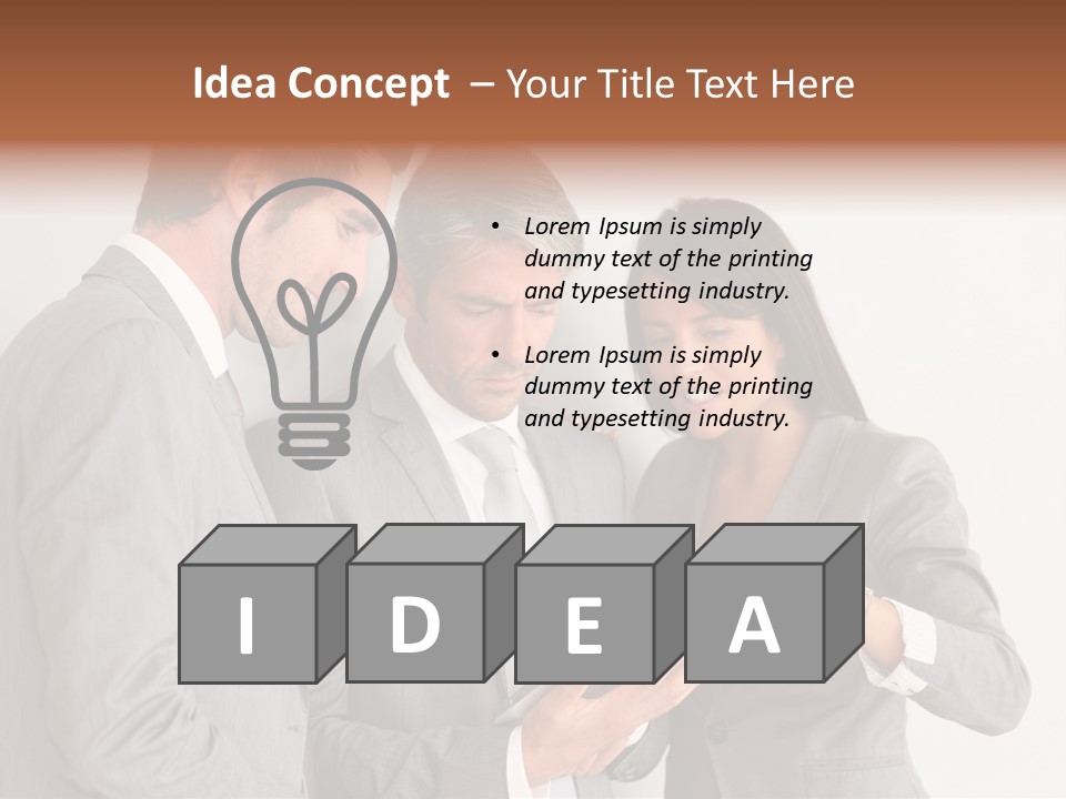 Persons Businessmen Smiling PowerPoint Template