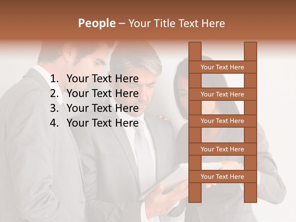 Persons Businessmen Smiling PowerPoint Template