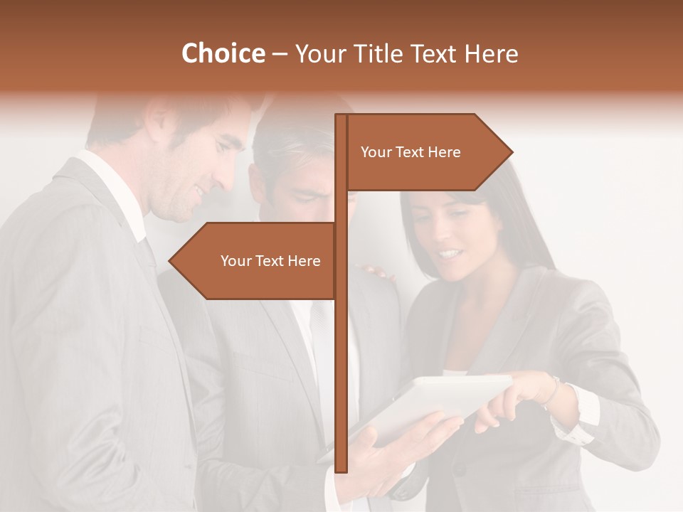 Persons Businessmen Smiling PowerPoint Template