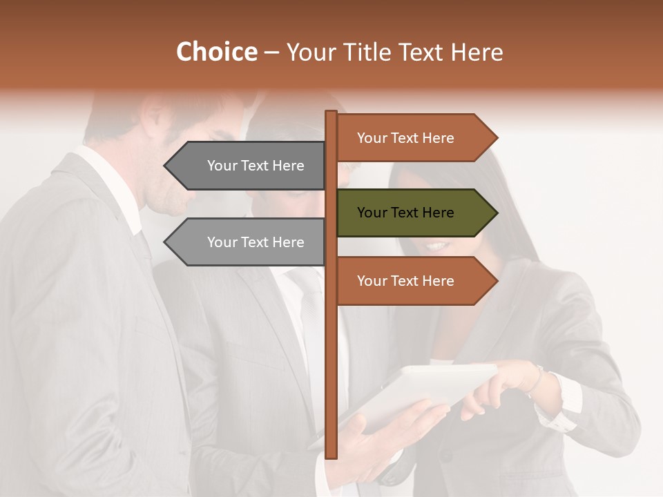 Persons Businessmen Smiling PowerPoint Template