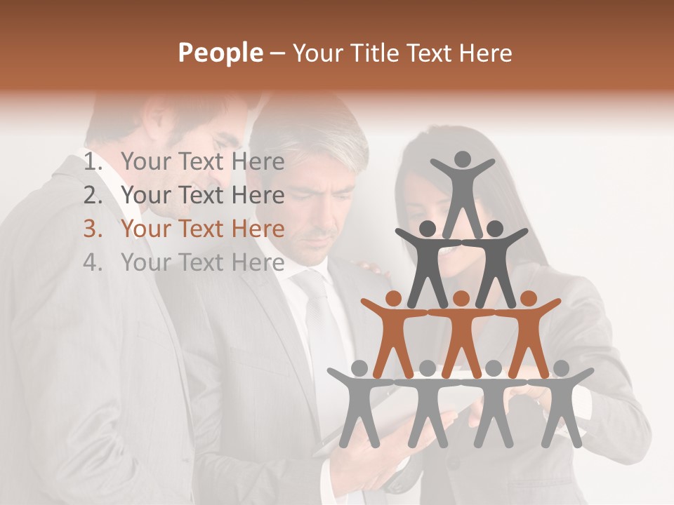 Persons Businessmen Smiling PowerPoint Template