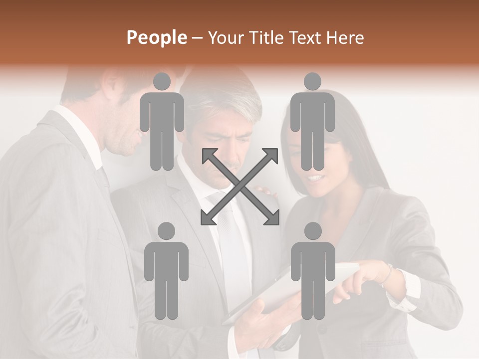 Persons Businessmen Smiling PowerPoint Template