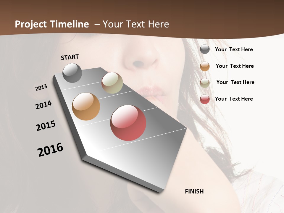 Red Hair Delicious Young PowerPoint Template