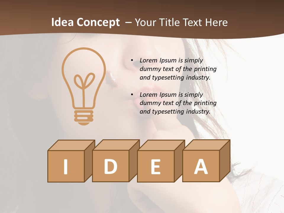 Red Hair Delicious Young PowerPoint Template