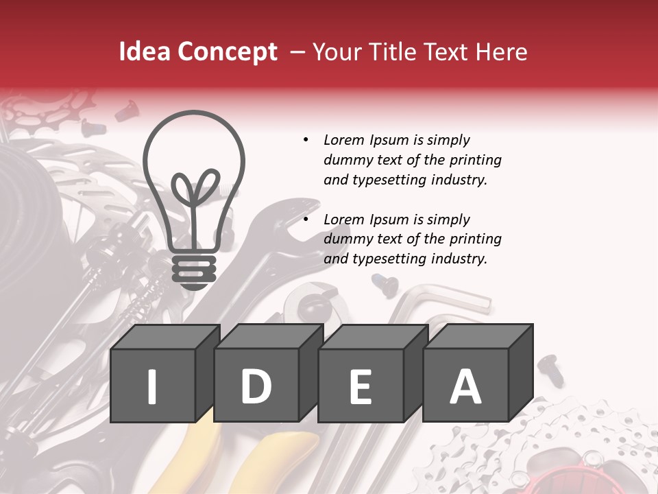 A Variety Of Tools Are Displayed On A White Background PowerPoint Template